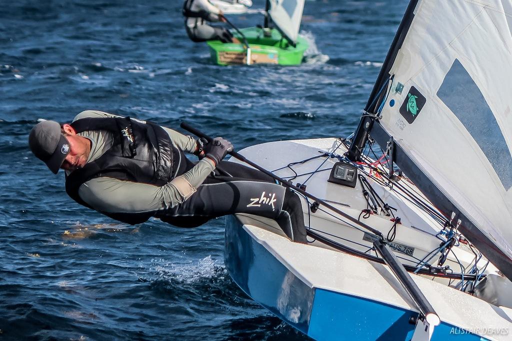 Mark Jackson checking for weed - OK Dinghy World Championships ©  Robert Deaves